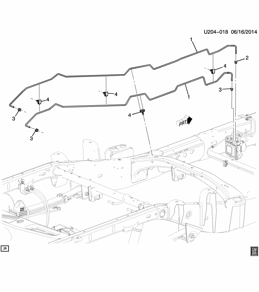 GM 16807369 Clip, Hydraulic Brake Pipe, Rear