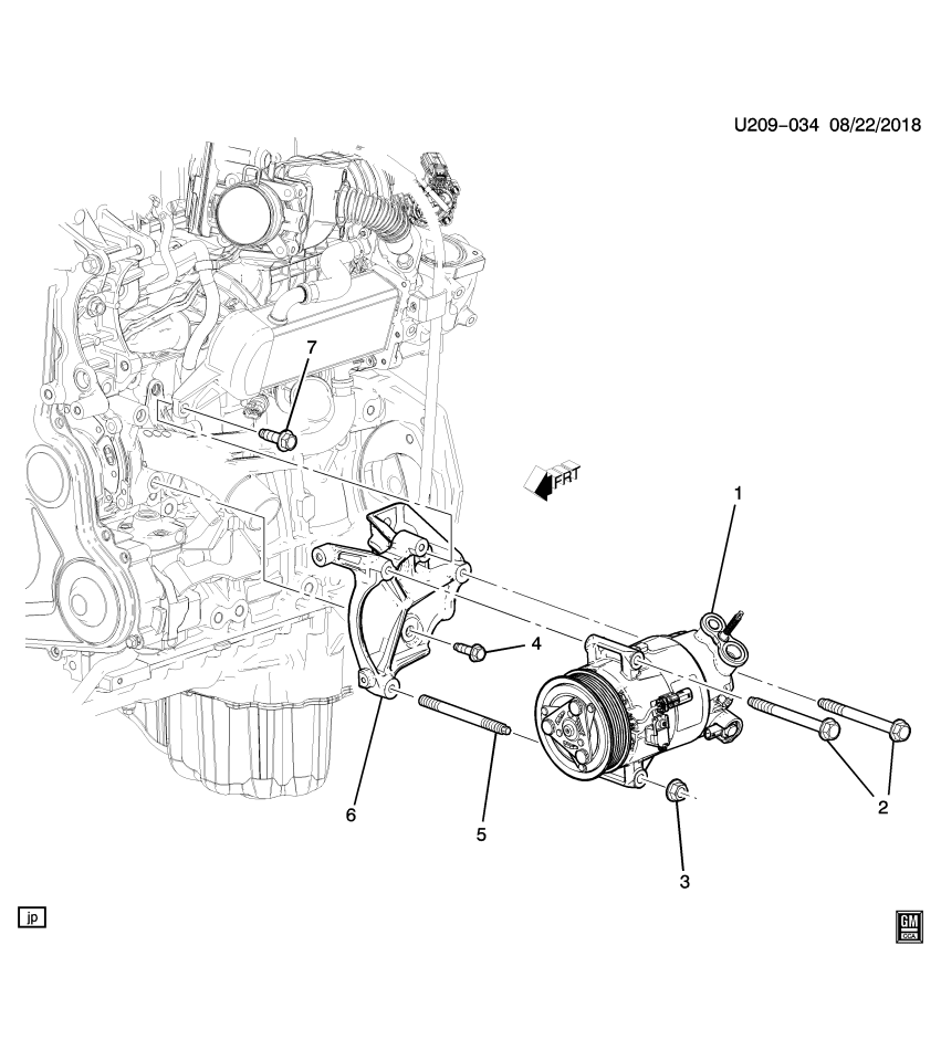 GM 24580772 Bracket, A/C Compressor Mounting