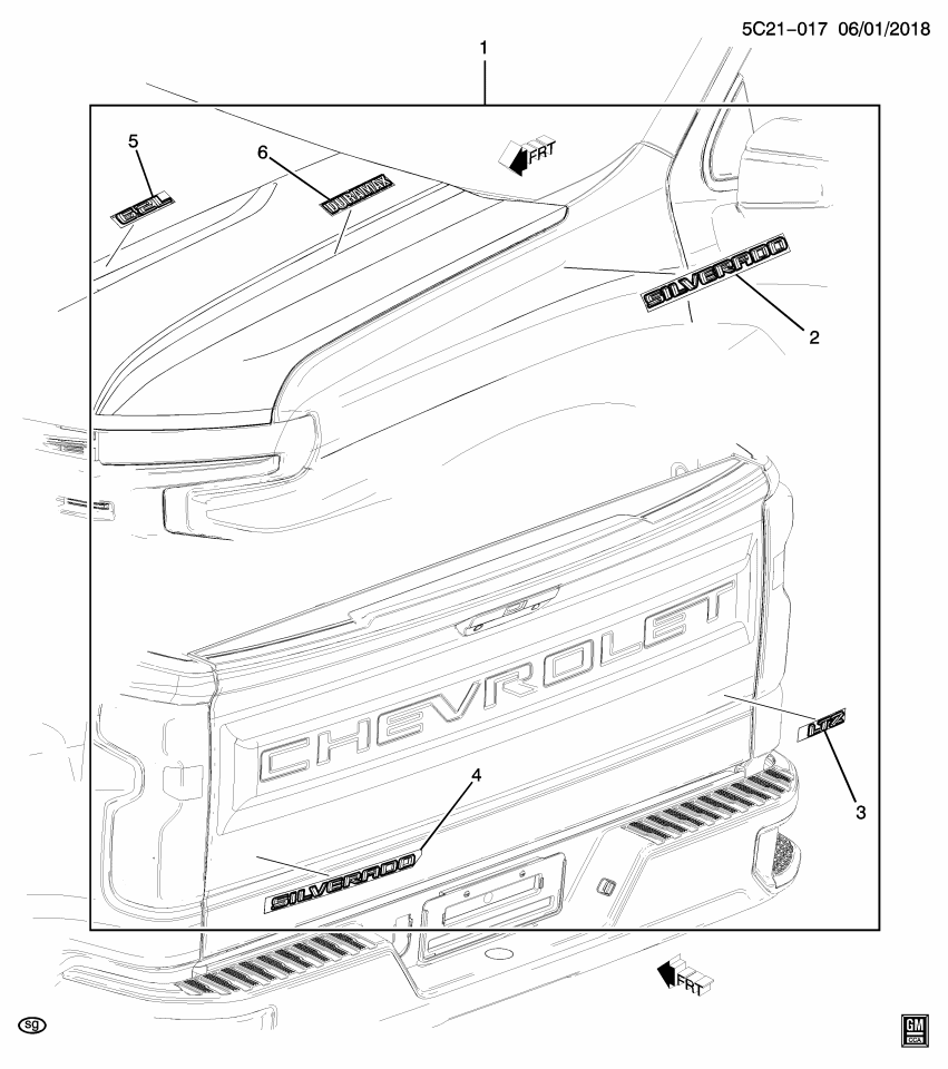 GM 85592709 Emblem Package, Radiator Grille & Ornamentation, Black