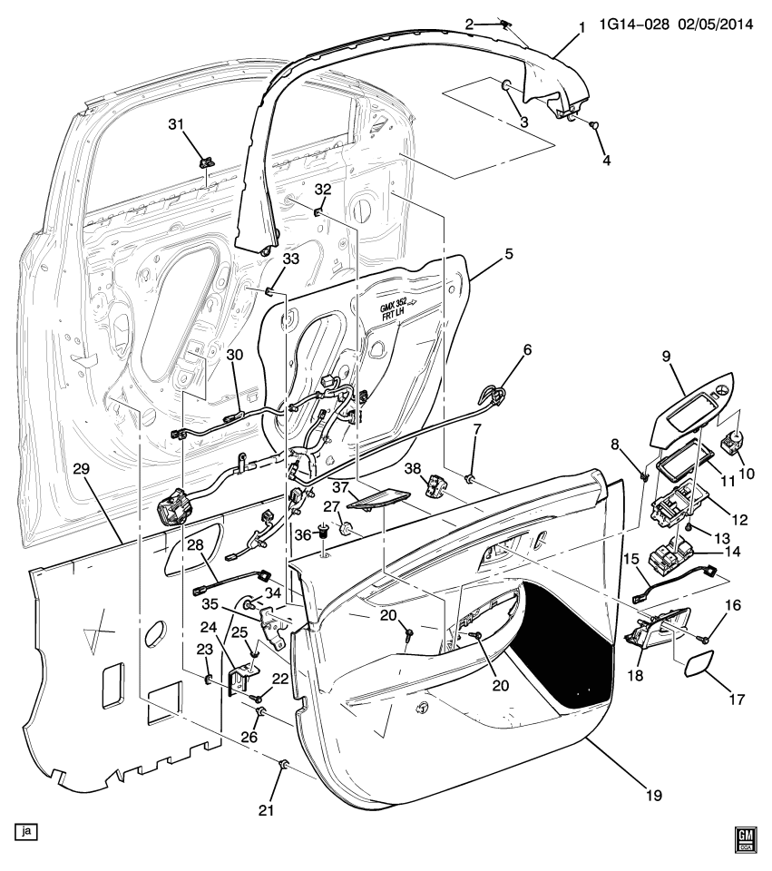 GM 23182918 Bracket, Front Door Trim