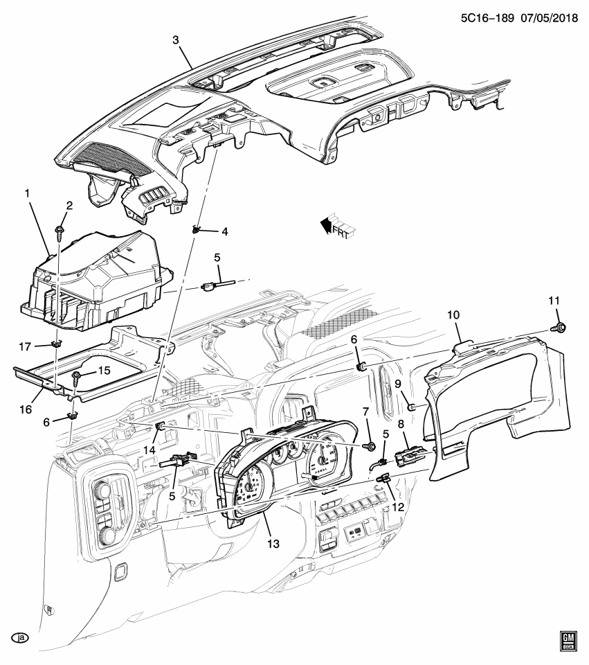 GM 84934300 Cluster, Instrument Panel Gage