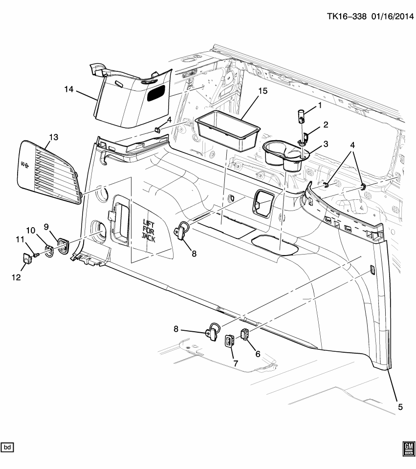 GM 23266711 Holder, Body Interior Trim