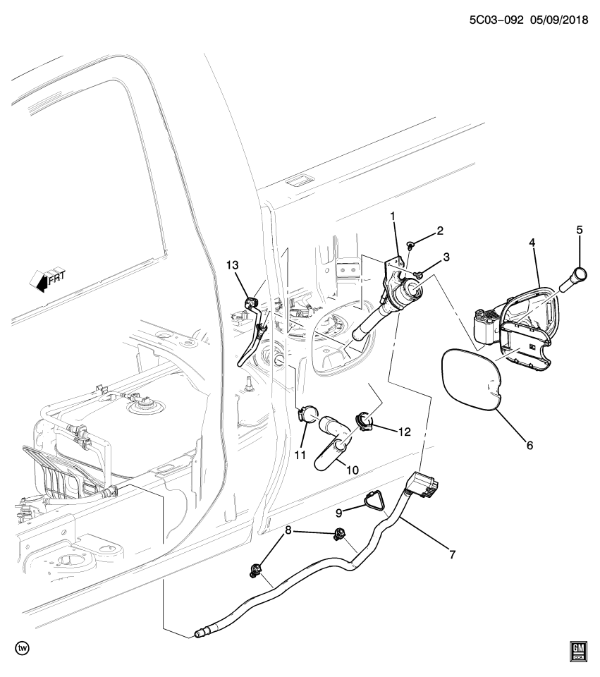 GM 84868030 Hose, Evaporation Emission System(Fuel Tank End)
