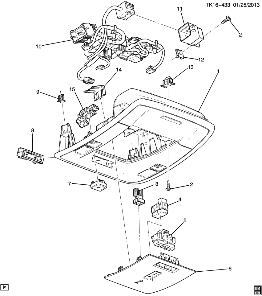 GM 84435113 Plate, Back/Rear Window Glass Reveal