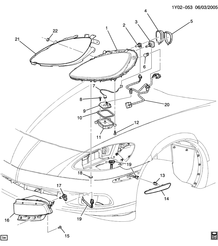 GM 19371029 Headlamp Kit, Capsule/Headlamp/Fog Lamp, Front