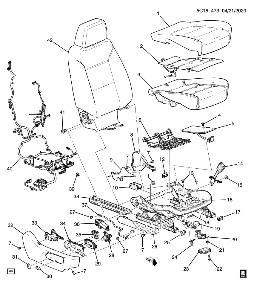 GM 86792015 Harness, Chassis Wiring, Front