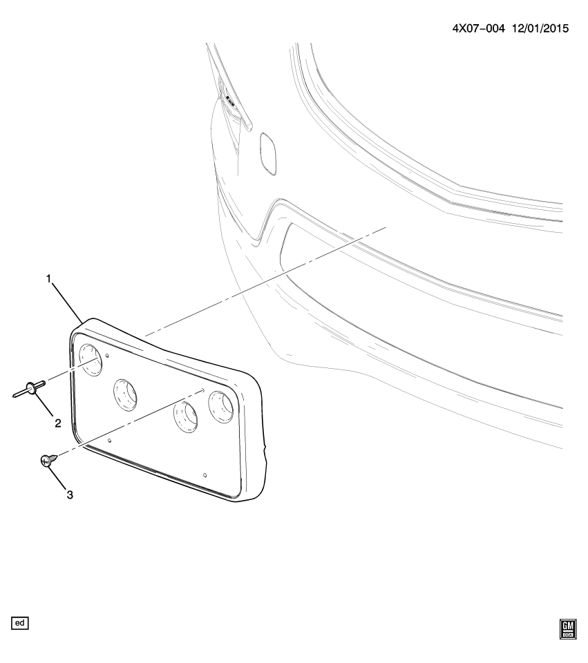 GM 42489962 Bracket, License Plate, Front