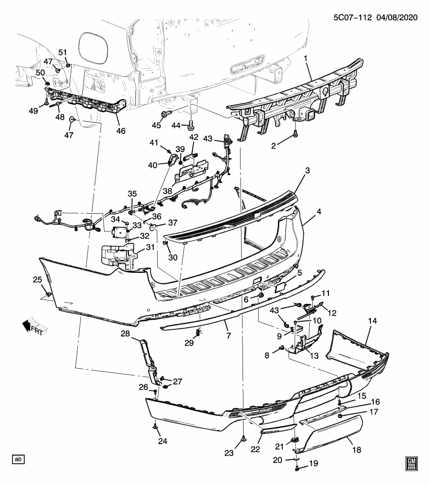 GM 84371058 Molding, Bumper/Fascia, Black, Rear