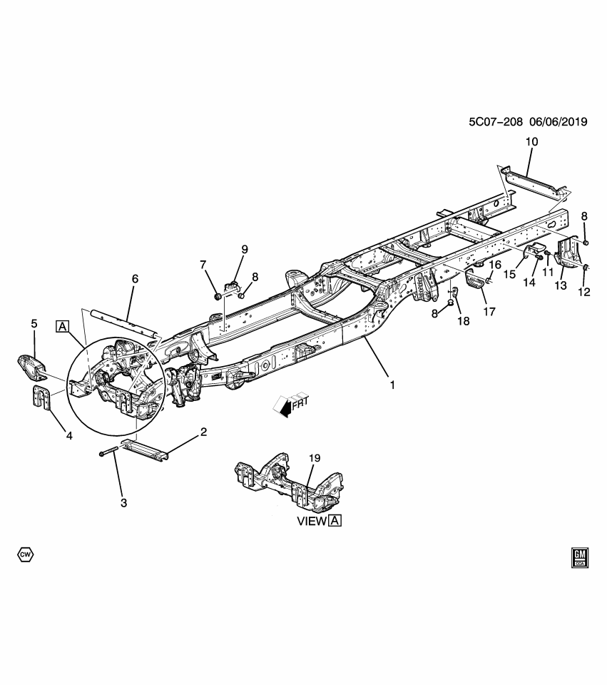 GM 84339539 Crossmember, Rear Frame Cross