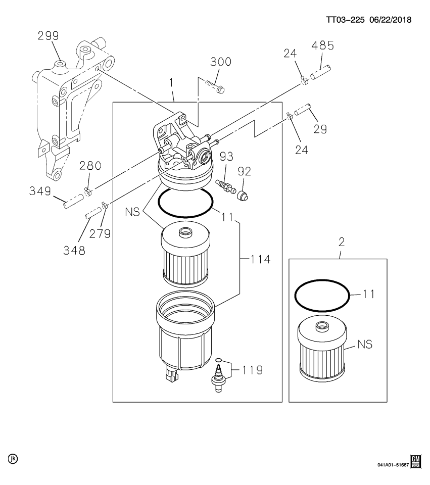 GM 98039987 Cover, Engine Fuel Filter