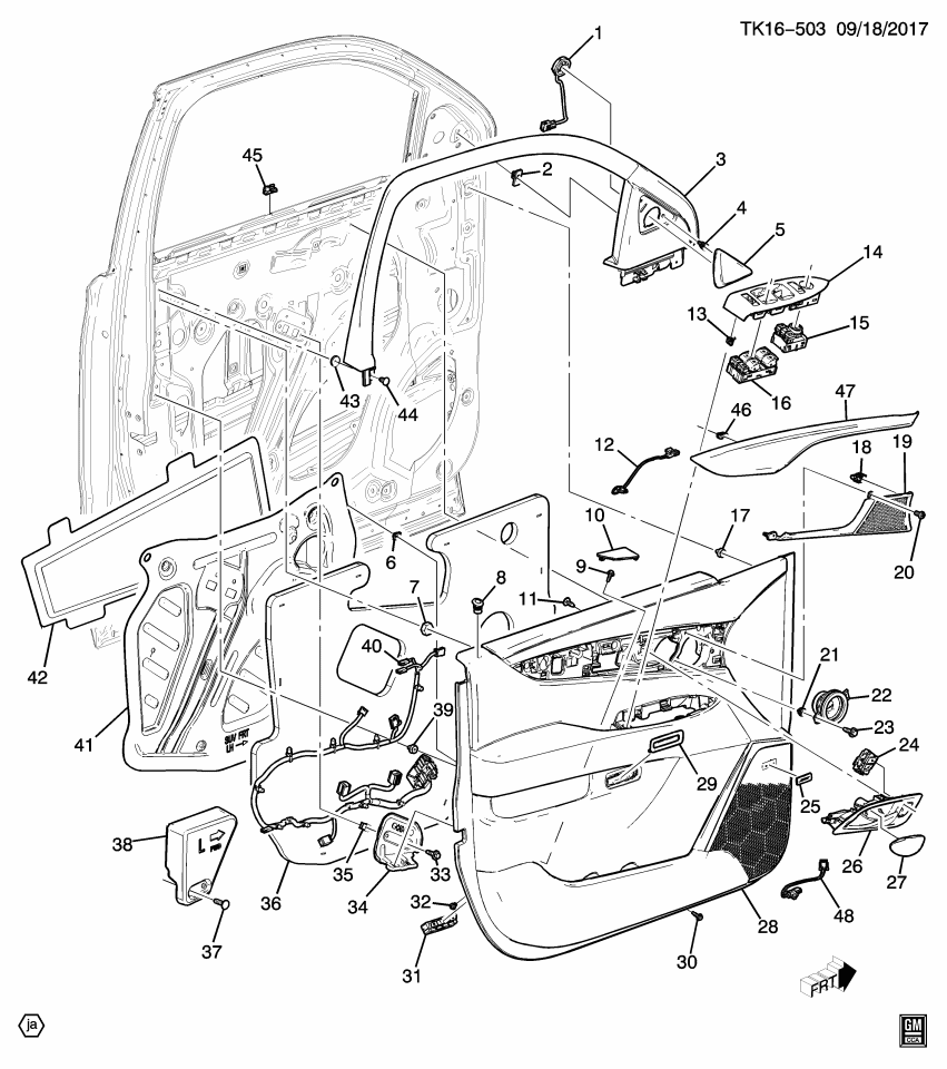 GM 23353589 Grille, Radio Auxiliary Speakers, Front Upper