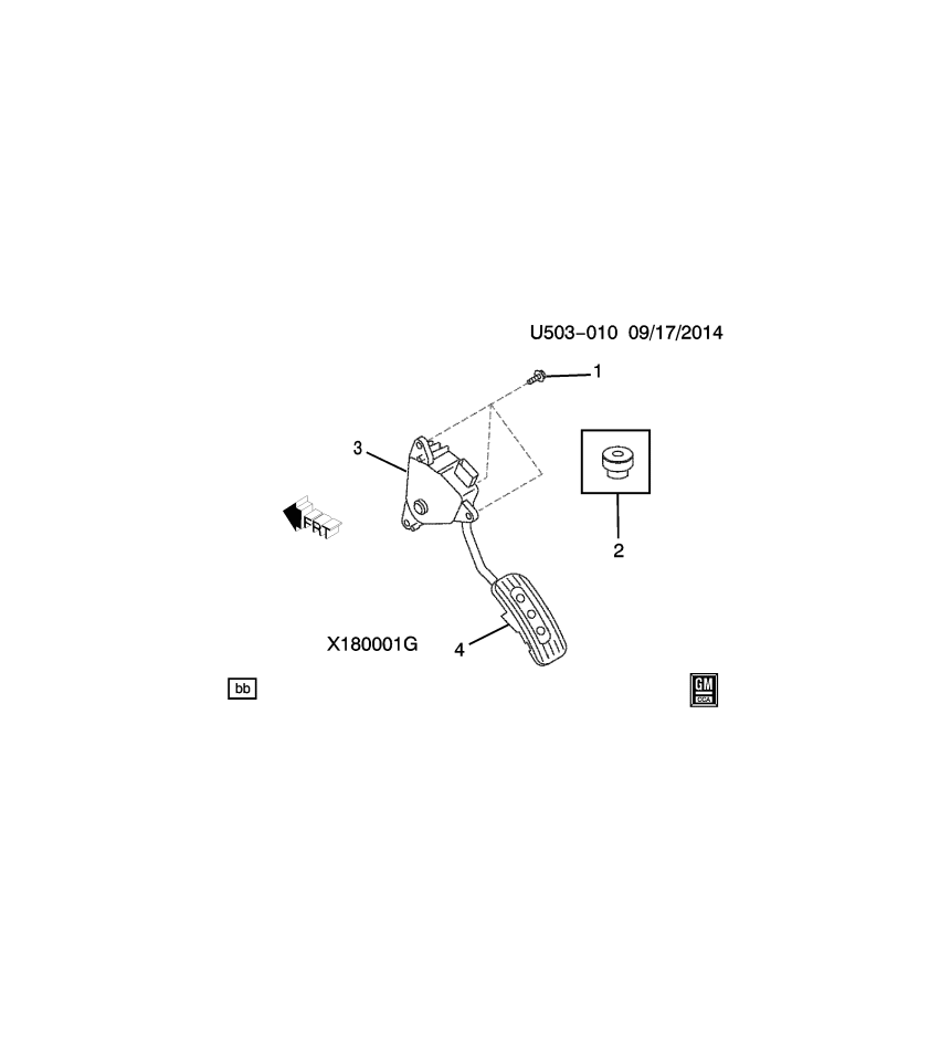 GM 19317705 Bolt, Accelerator Pedal Mounting