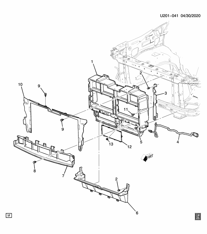 GM 23332520 Deflector, Bumper/Fascia, Front
