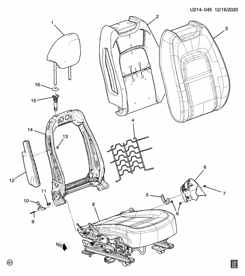 GM 11610737 Rivet, Front Seat Head Restraint