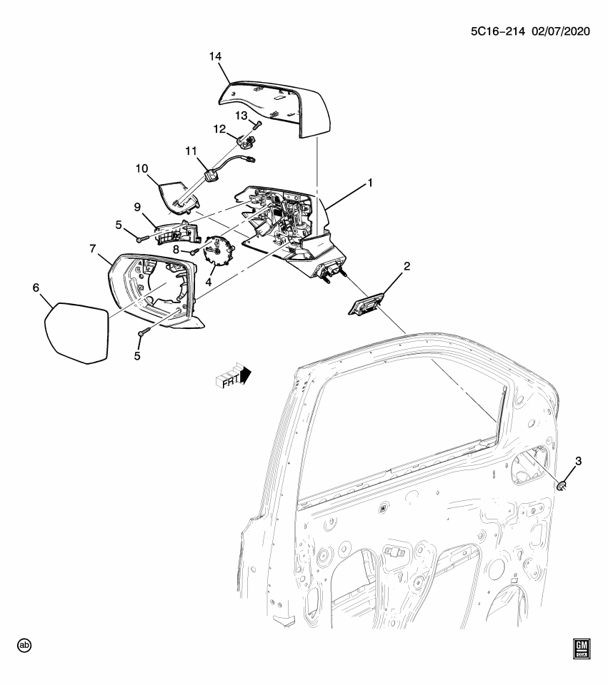 GM 84315162 Mirror, Rear View Mirror - Inside & Outside