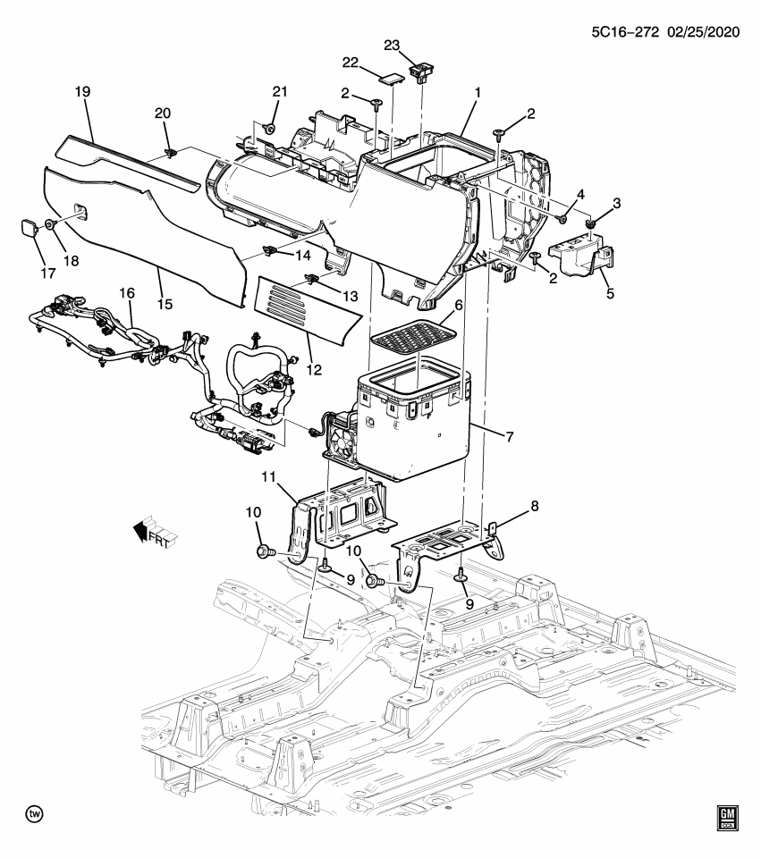 GM 84707397 Switch, Seat Separator Console