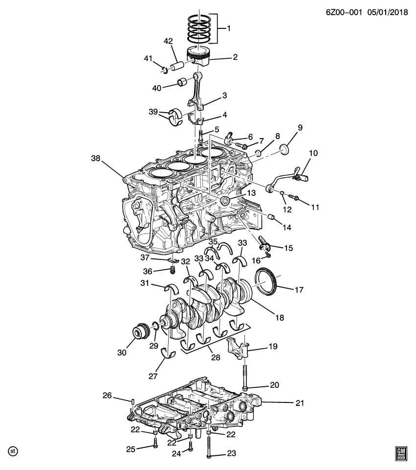 GM 11547674 Bolt, Engine Main Bearing Cap