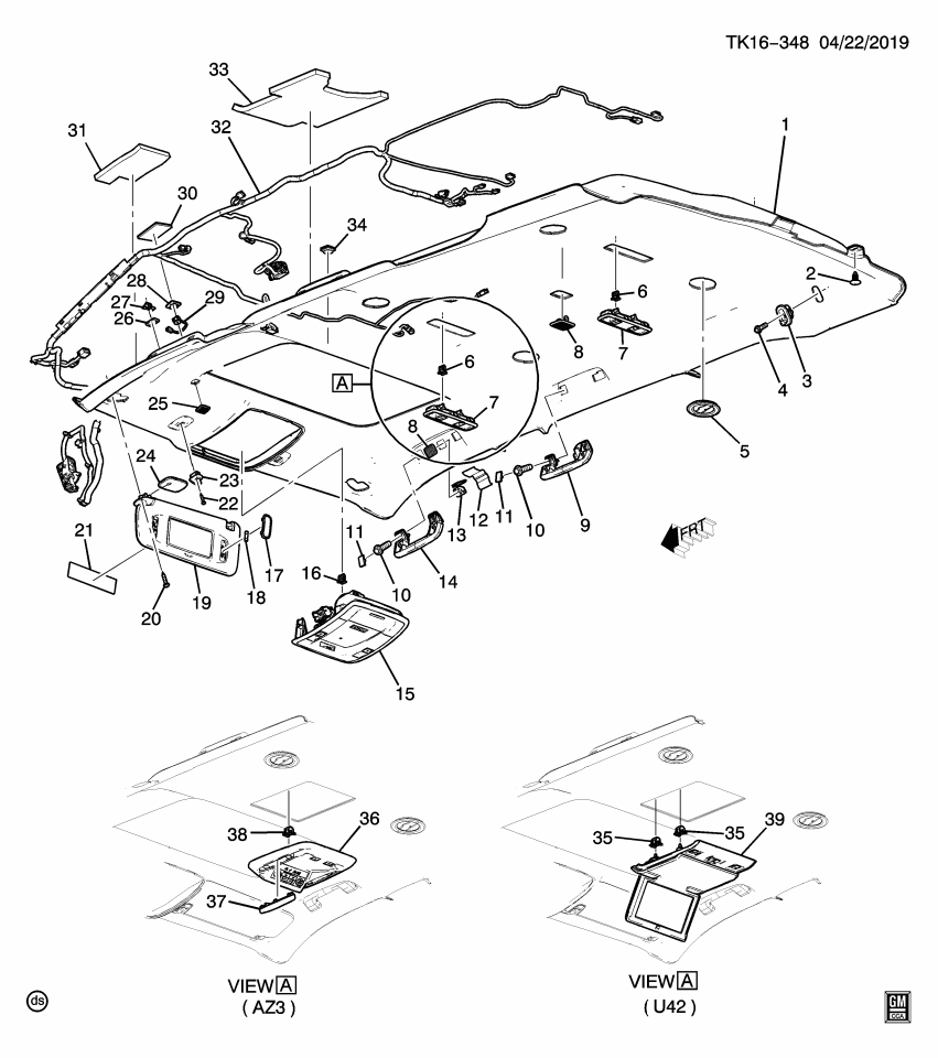 GM 23460554 Sunshade, Sunshade