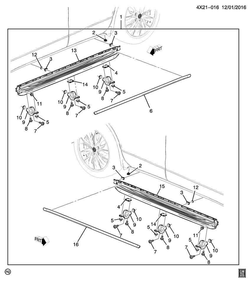GM 84185391 Step Kit, Running Board, Black