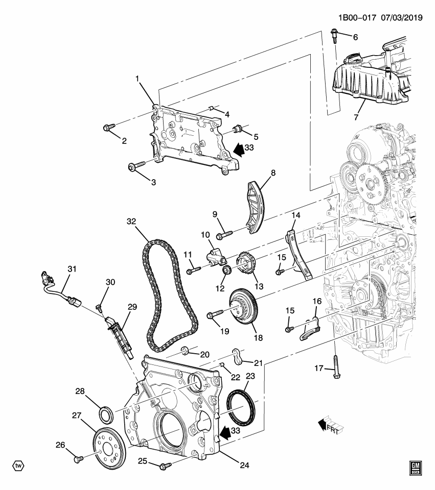GM 55491464 Gasket, Engine Front Cover