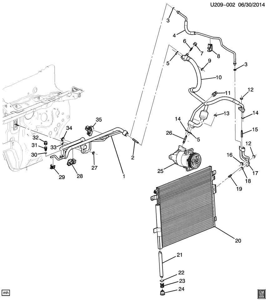 GM 11548591 Clip, A/C Compressor