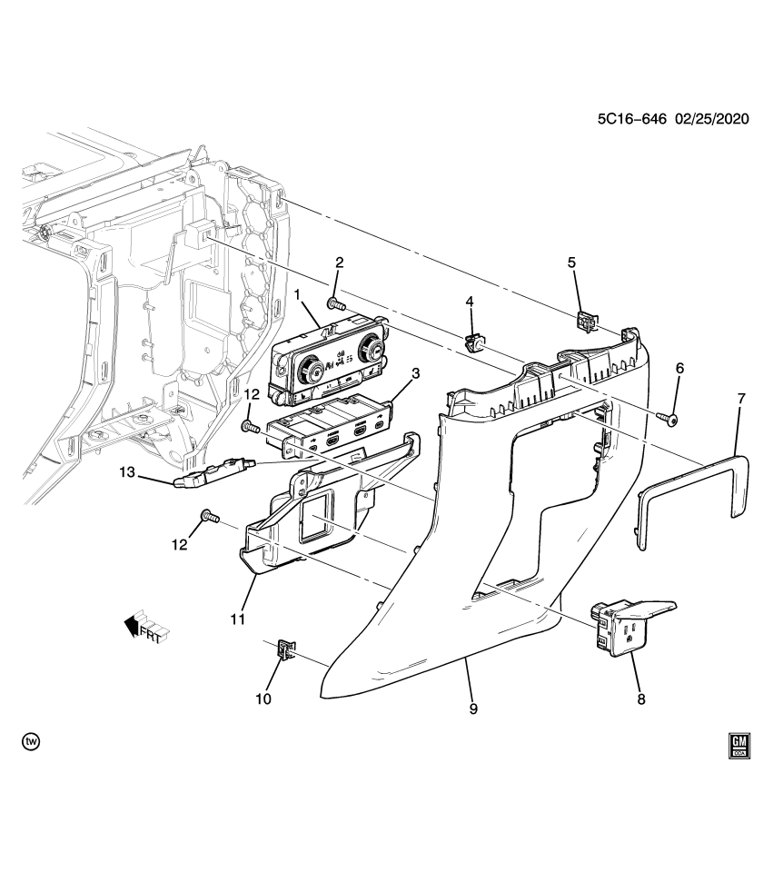 GM 85599127 Receptacle, Video Player
