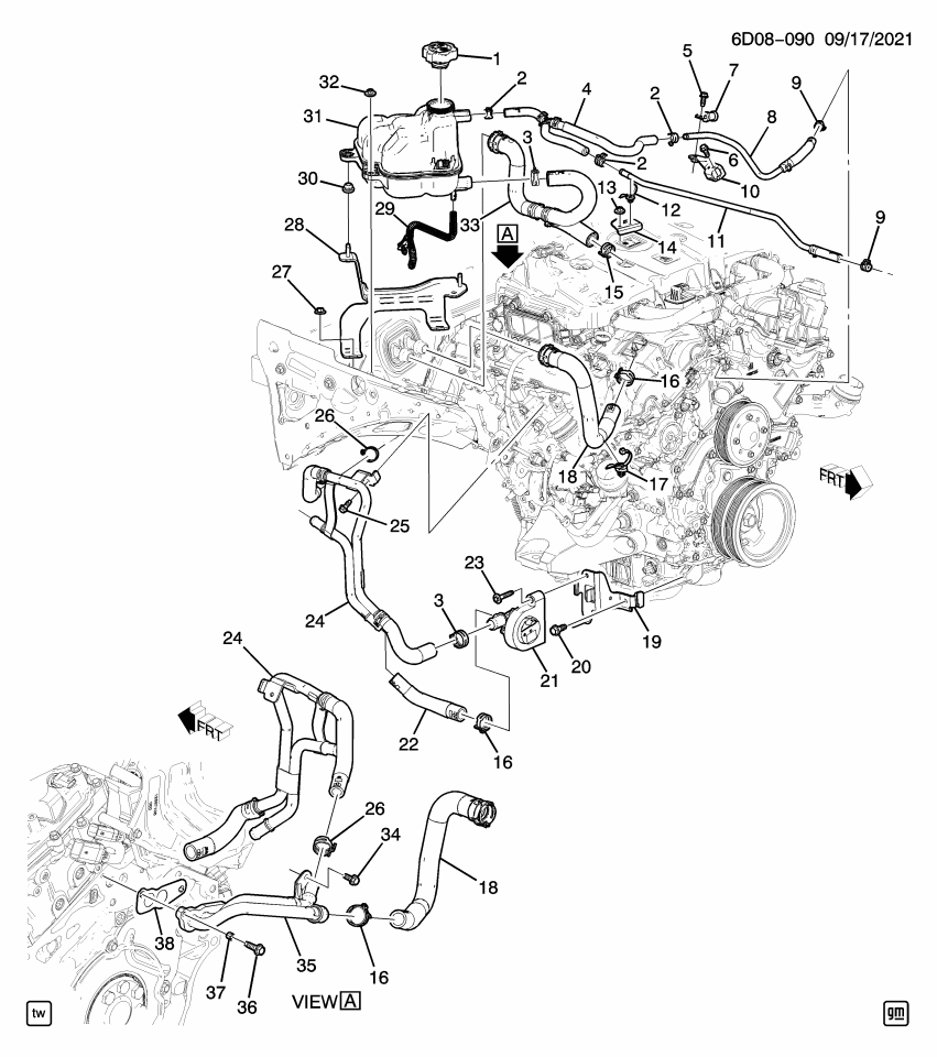 GM 84615569 Pipe, Engine Coolant Recovery
