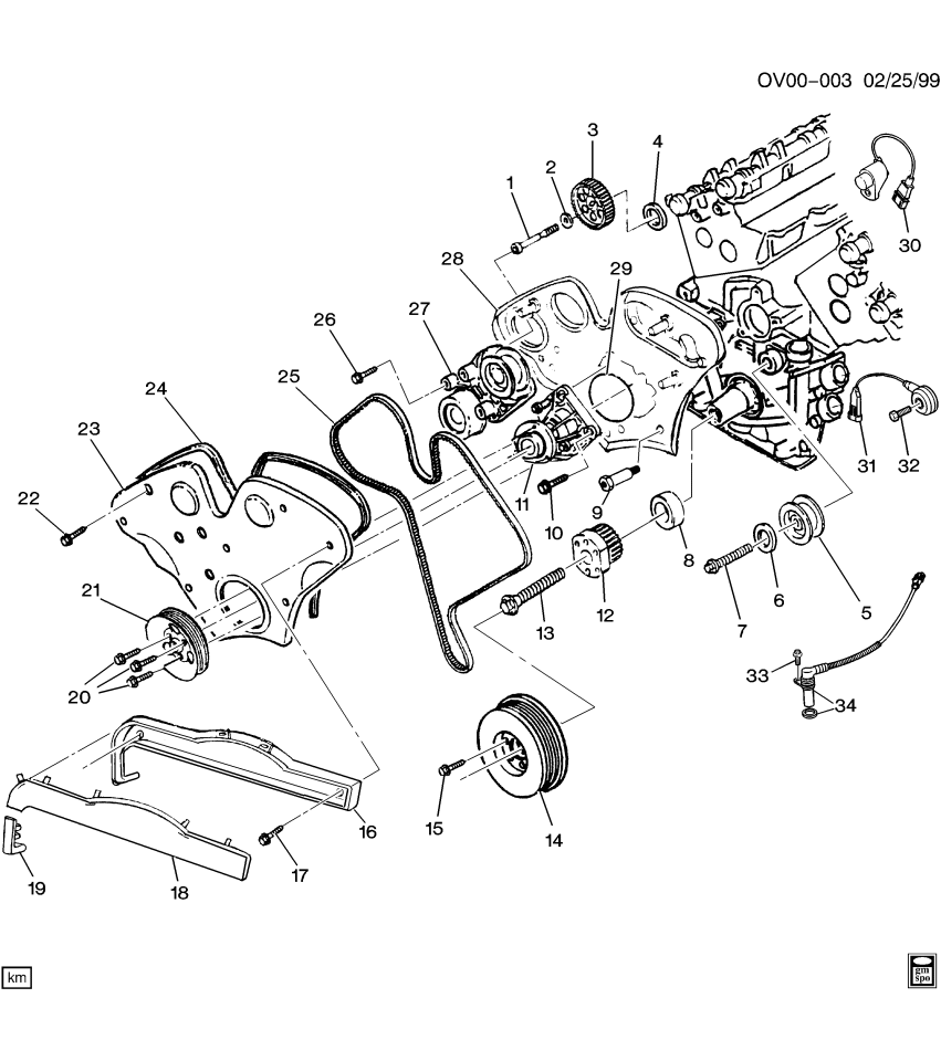 GM 93188674 Tensioner Kit, Engine Timing