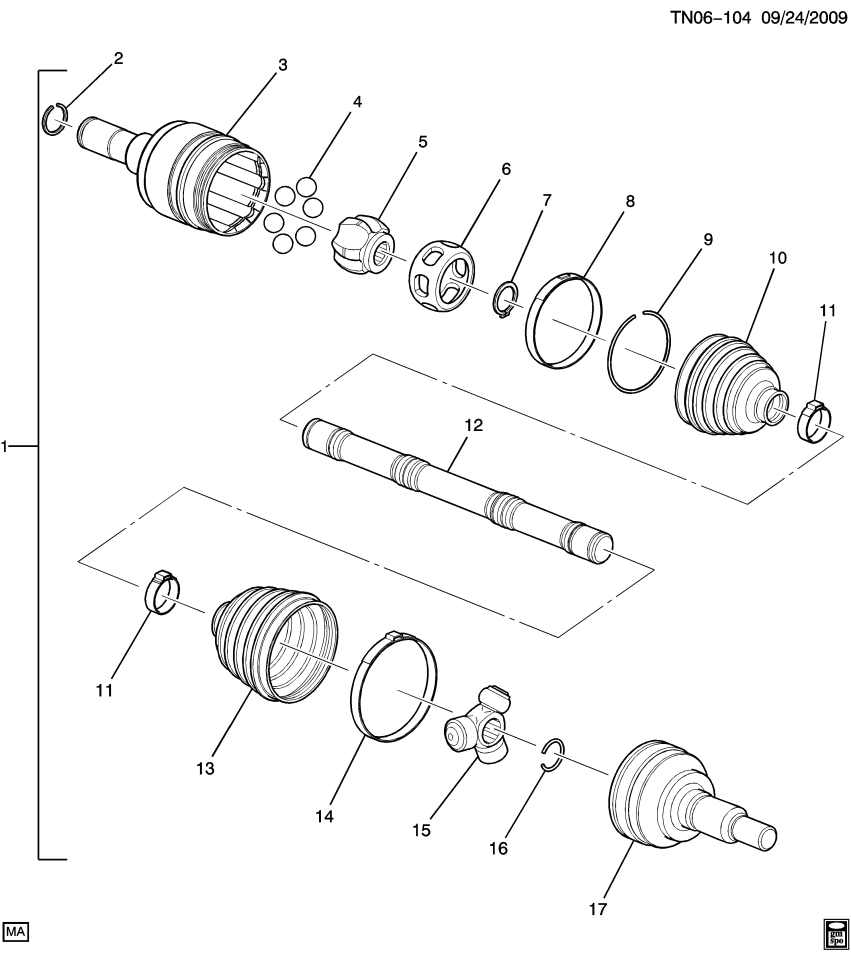 GM 85634209 Boot Kit, Front Wheel Drive Axle Shaft