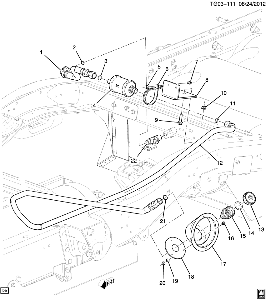 GM 19258387 Tee, Evaporation Emission System(Fuel Tank End)