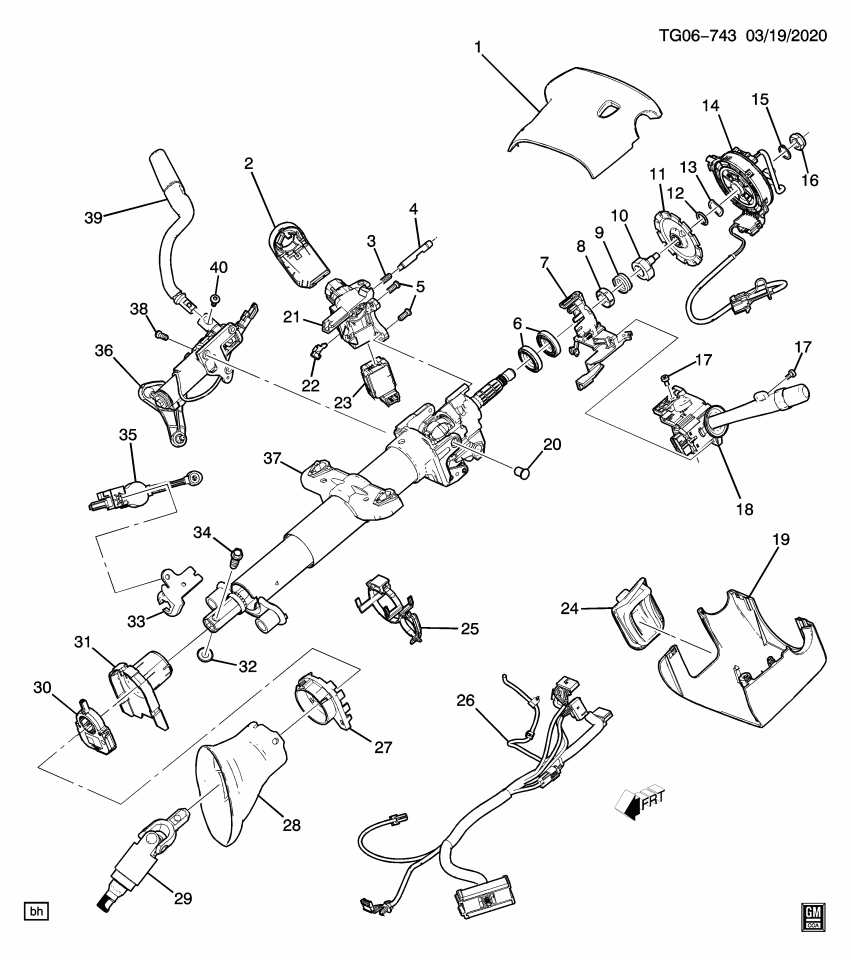 GM 84634625 Column, Steering