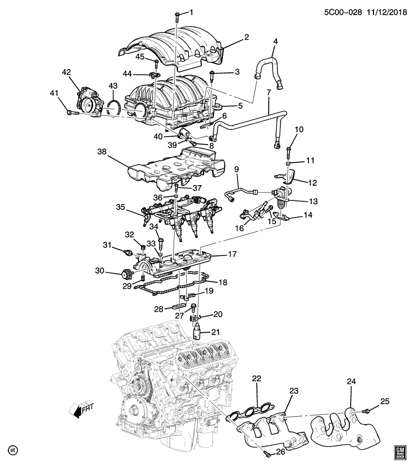GM 12693174 Manifold, Engine Valve Rocker Arm