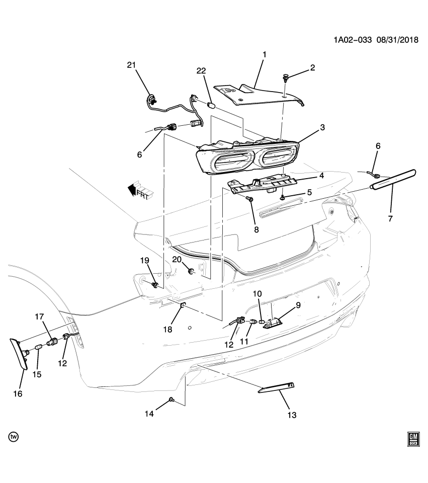 GM 84725131 Lamp, Tail Lamp, Rear