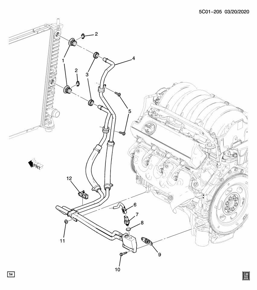 GM 86788214 Hose, Engine Oil Cooler
