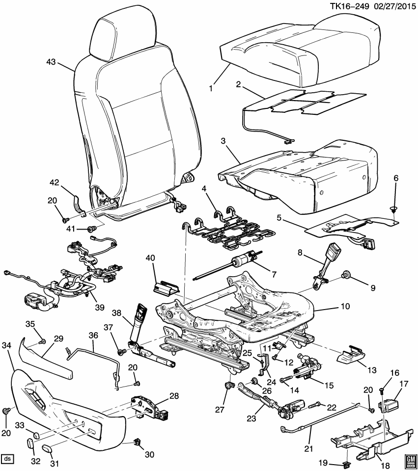 GM 84441149 Harness, Seat Adjuster/Recliner, Front