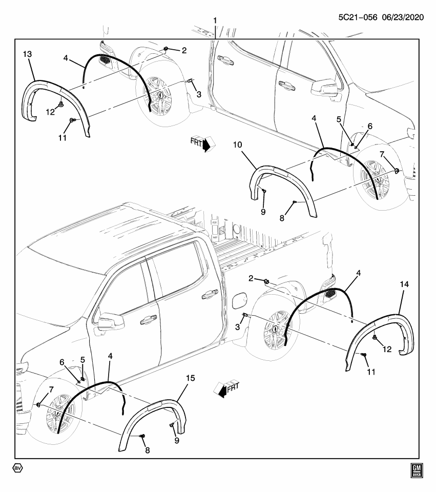 GM 84487919 Molding, Front And Rear Wheel Opening