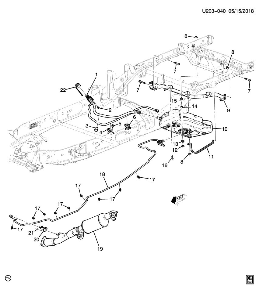 GM 84904153 Pipe, Evaporation Emission System(Fuel Tank End), Front