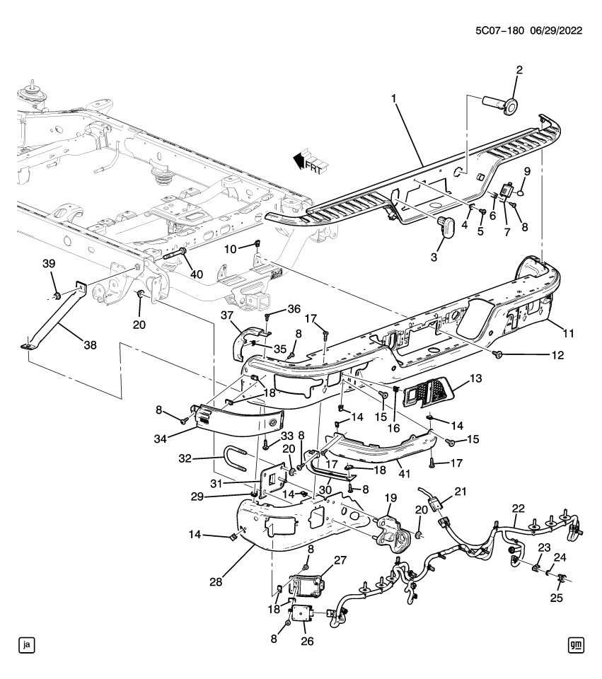 GM 85542877 Insert, Front And Rear Bumper/Fascia Face