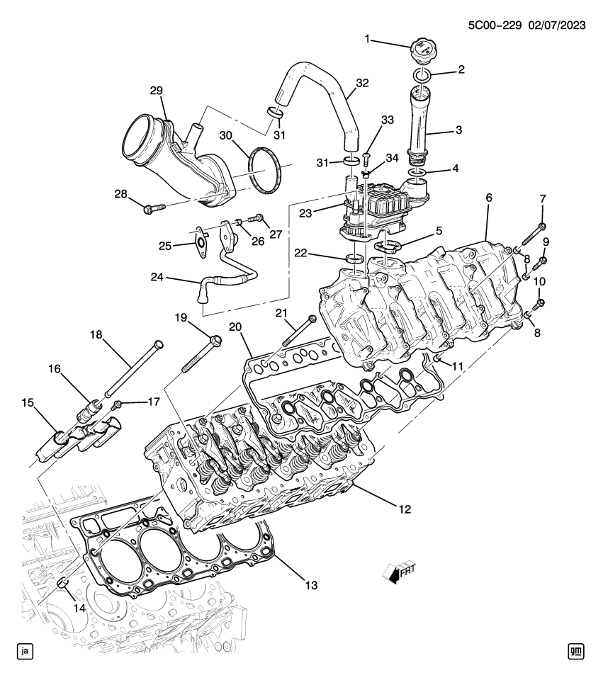 GM 12714574 Gasket, Engine Crankcase Ventilator