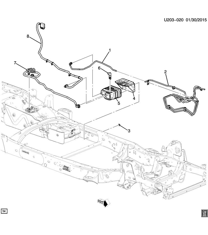 GM 84743178 Pipe, Early Fuel Evaporation, Rear