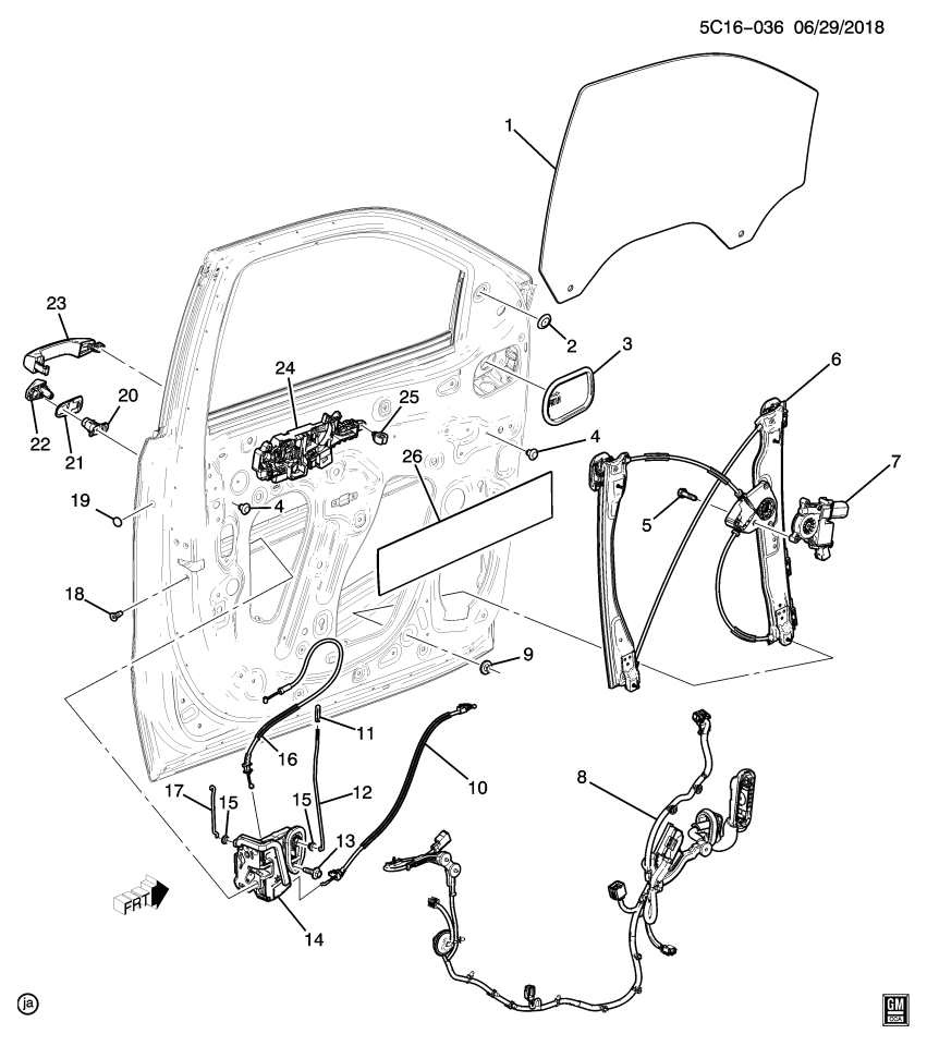 GM 85112749 Harness, Door And End Gate Electrical, Front