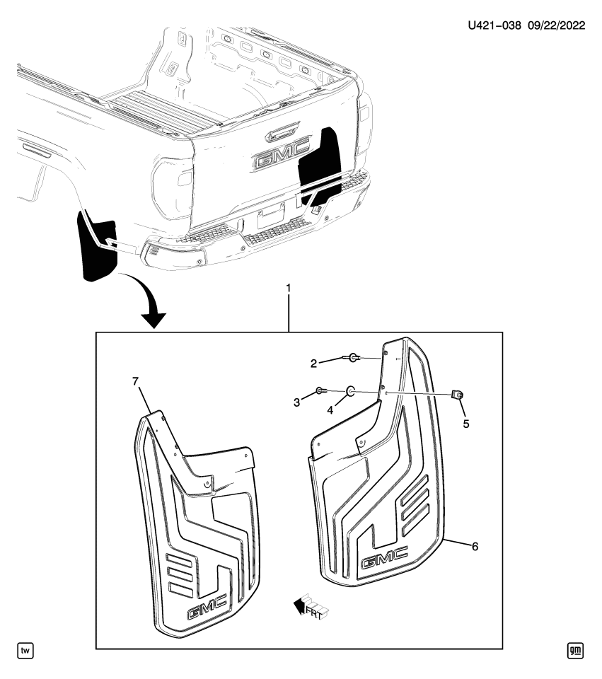 GM 11562459 Retainer, Rear Fender Gravel