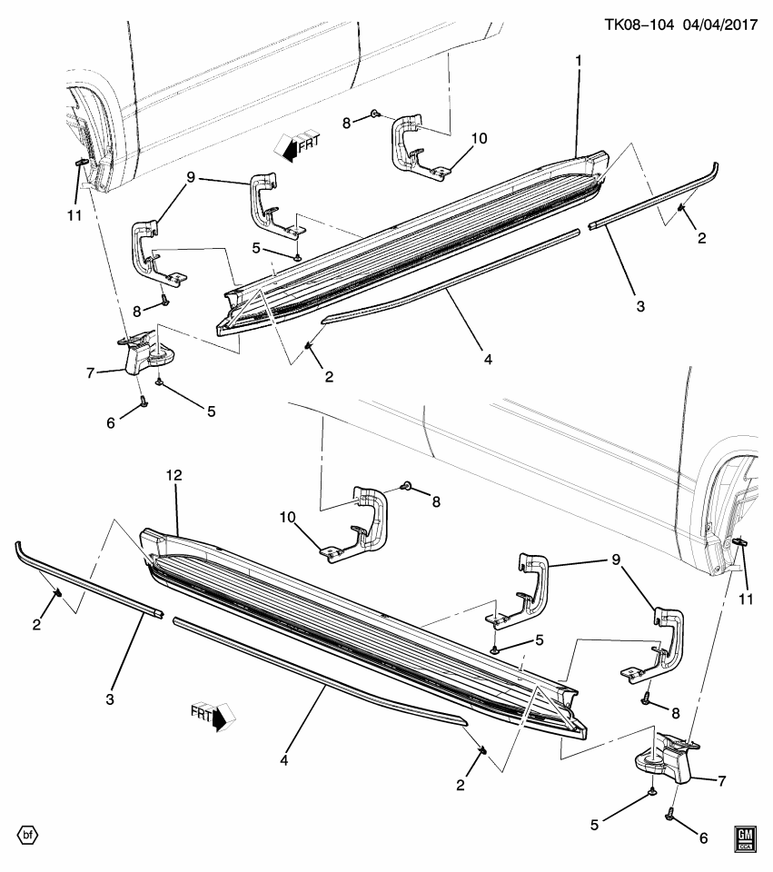 GM 84138452 Step, Running Board, Black