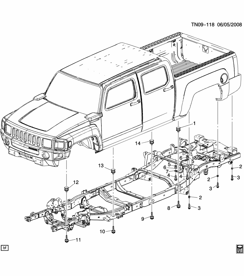 GM 94732839 Cable, Body Mounting