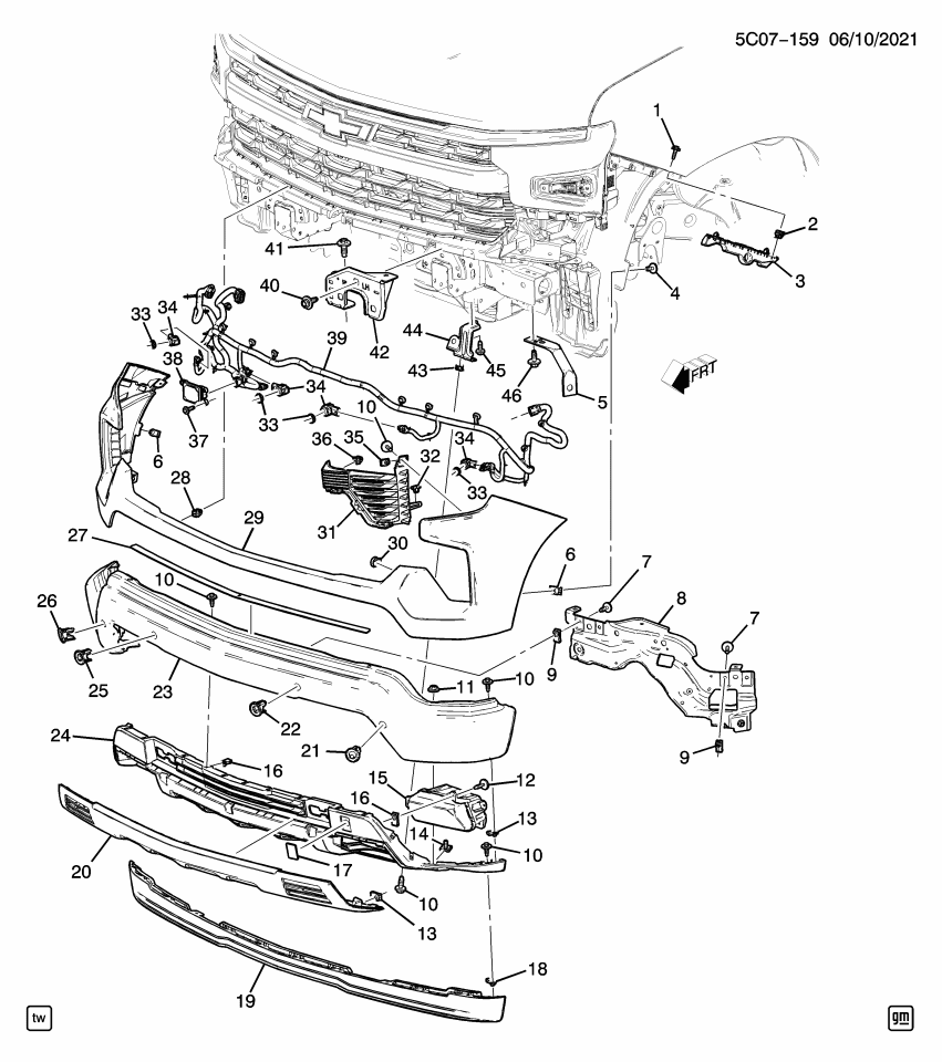 GM 84878970 Plate, Bumper/Fascia
