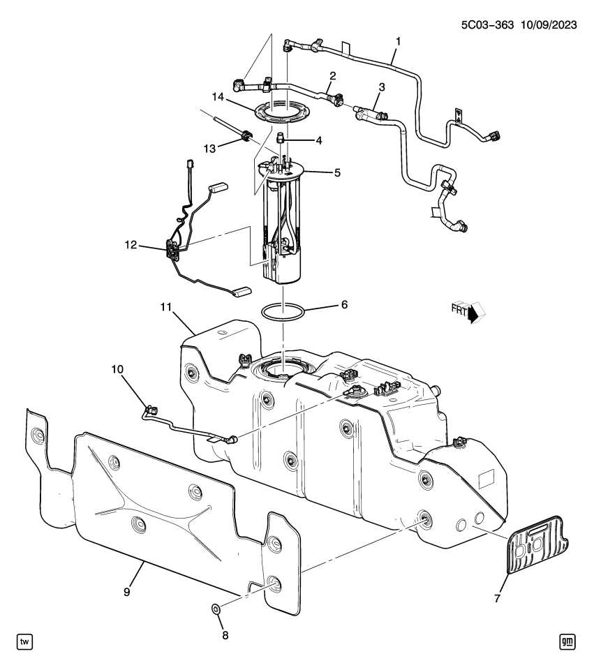 GM 84326119 Hose, Evaporation Emission System(Fuel Tank End)