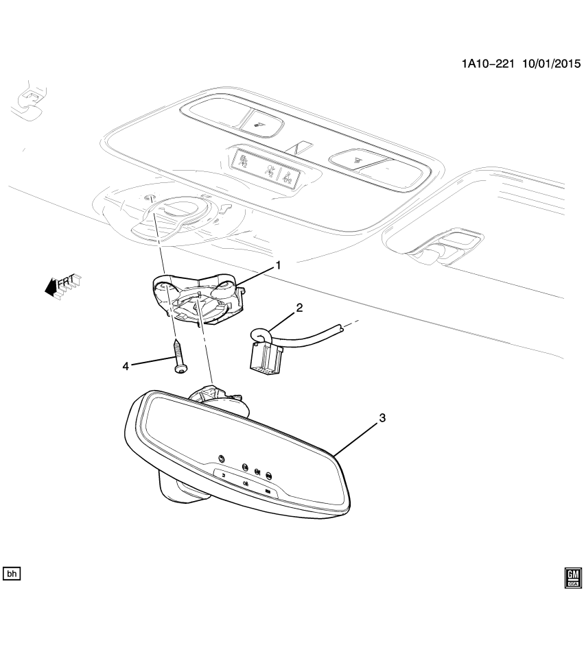 GM 23408302 Mirror, Inside/Outside Rear View