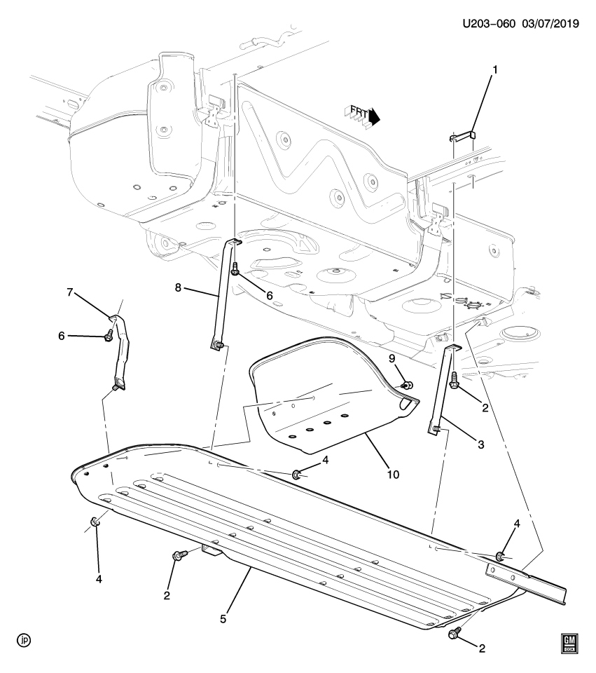 GM 84633040 Reinforcement, Fuel Tank