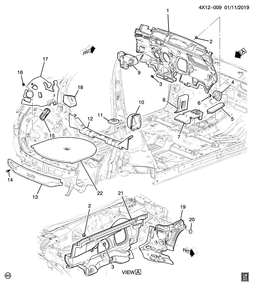 GM 22912423 Insulator, Rear Quarter Inner