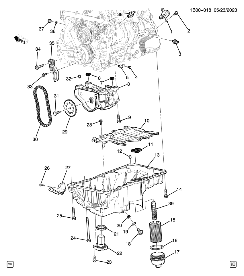 GM 12696079 Insert, Engine Oil Filter